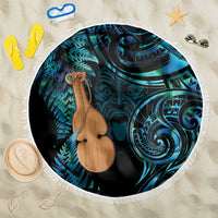 Kotiate New Zealand Beach Blanket Maori Weapon Paua Shell Haka Fern LT14 One Size 150cm Turquoise - Polynesian Pride