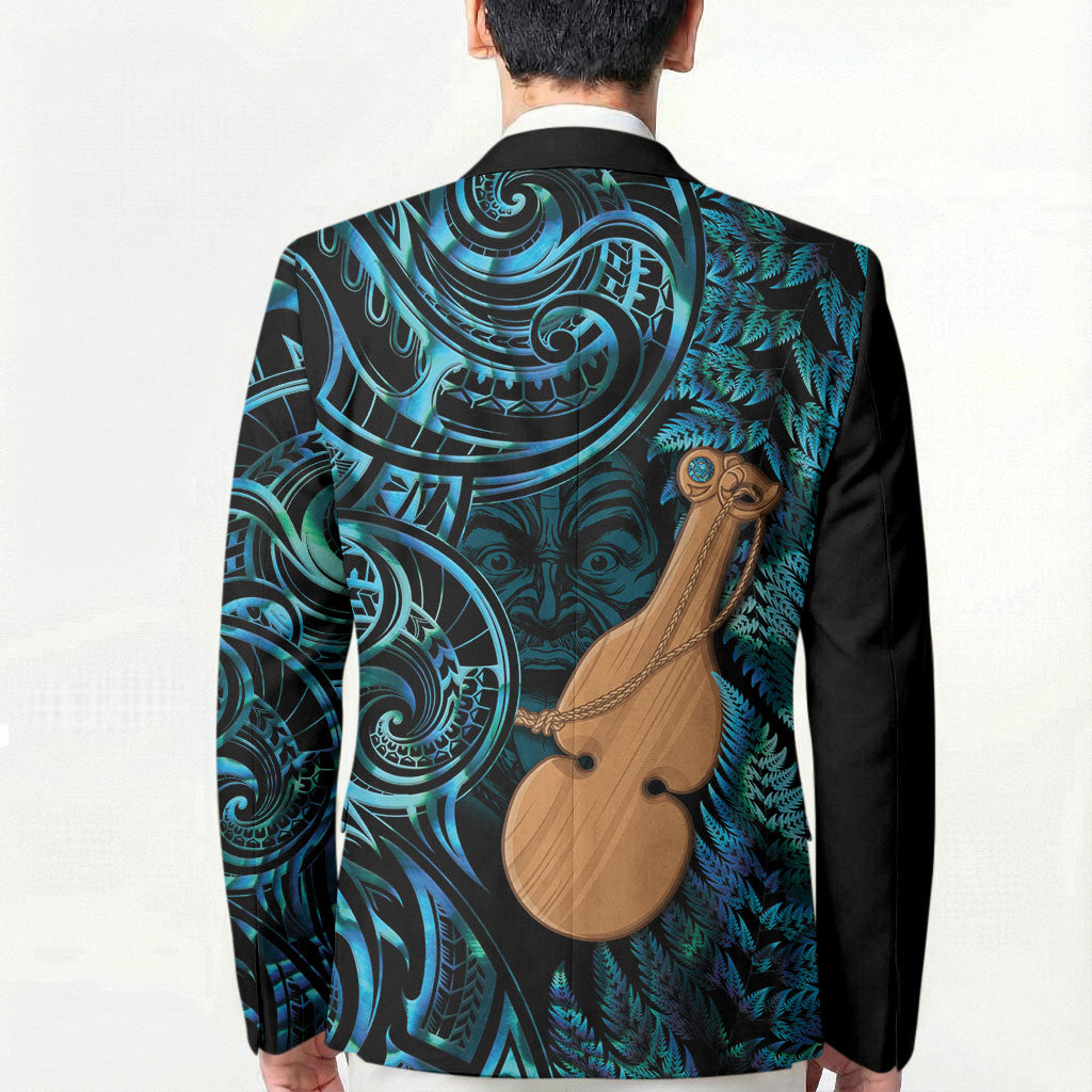 Kotiate New Zealand Blazer Maori Weapon Paua Shell Haka Fern LT14 - Polynesian Pride