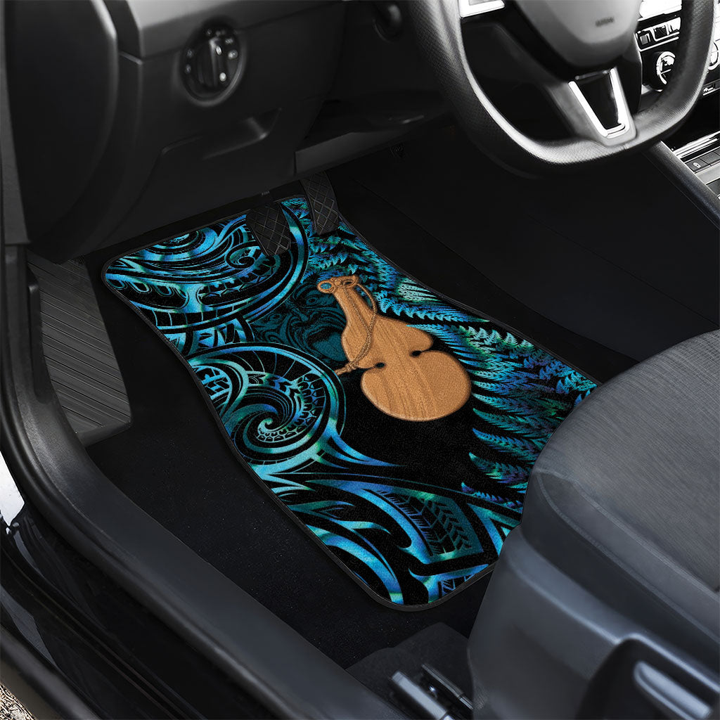 Kotiate New Zealand Car Mats Maori Weapon Paua Shell Haka Fern