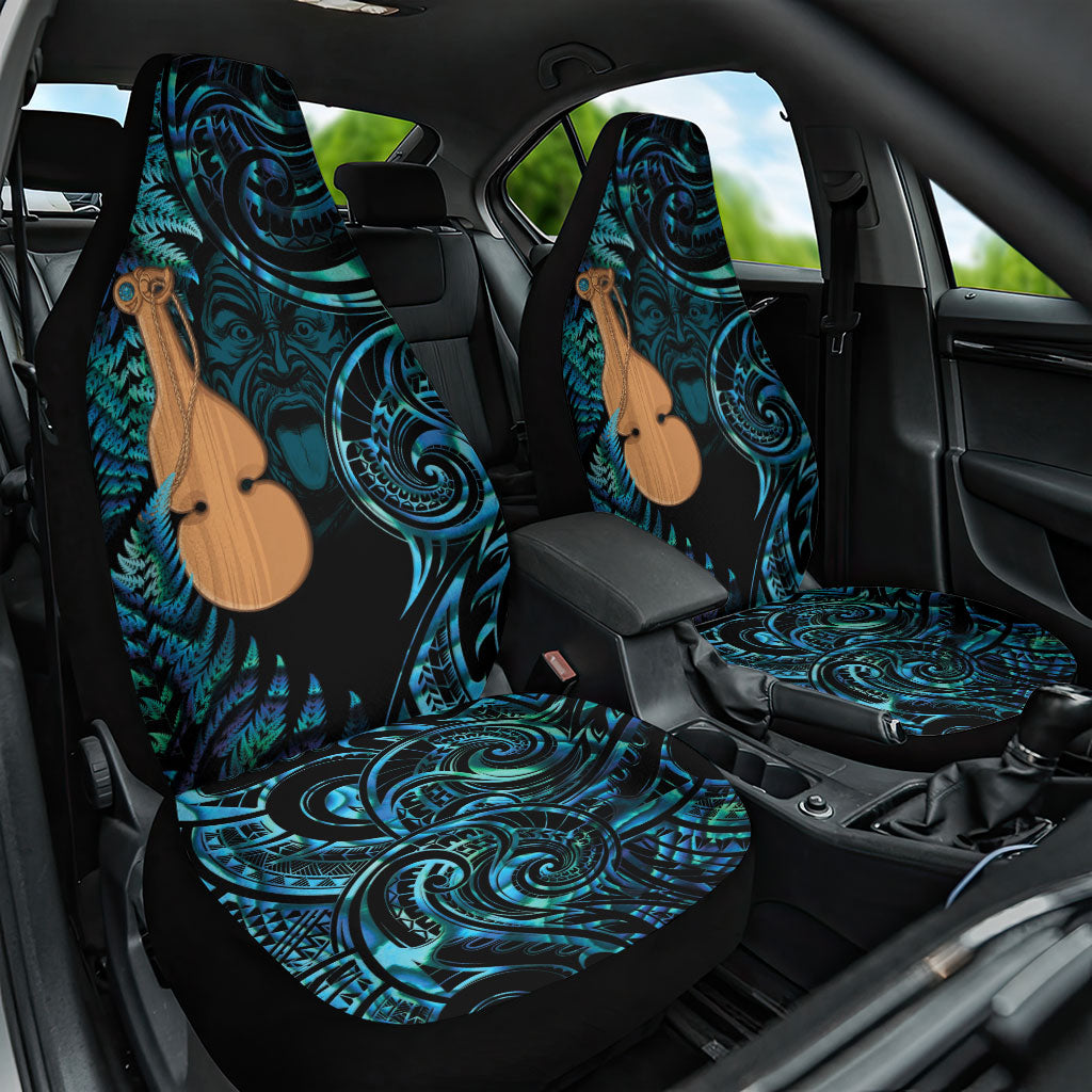 Kotiate New Zealand Car Seat Cover Maori Weapon Paua Shell Haka Fern LT14 One Size Turquoise - Polynesian Pride
