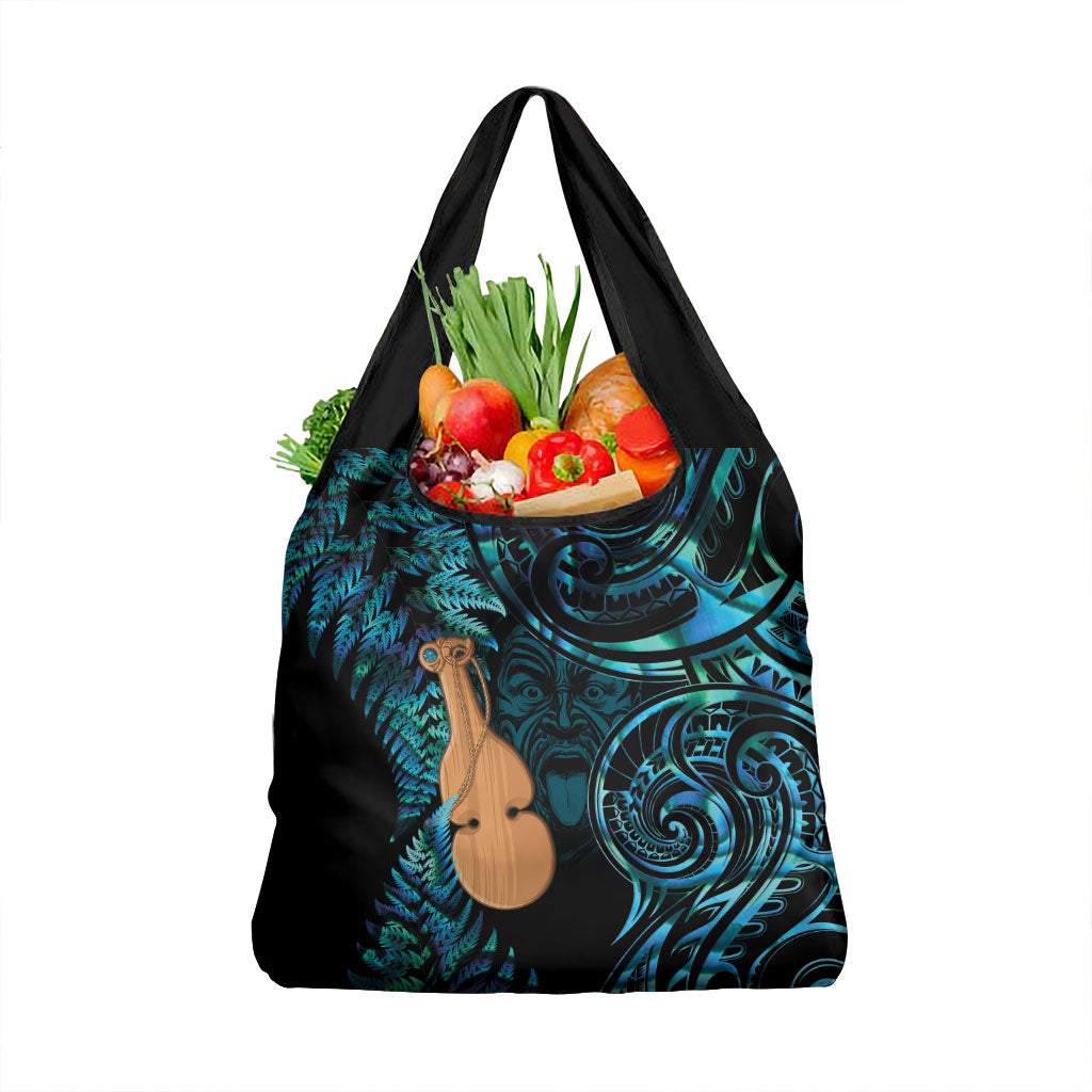 Kotiate New Zealand Grocery Bag Maori Weapon Paua Shell Haka Fern LT14 1-pack One Size Turquoise - Polynesian Pride
