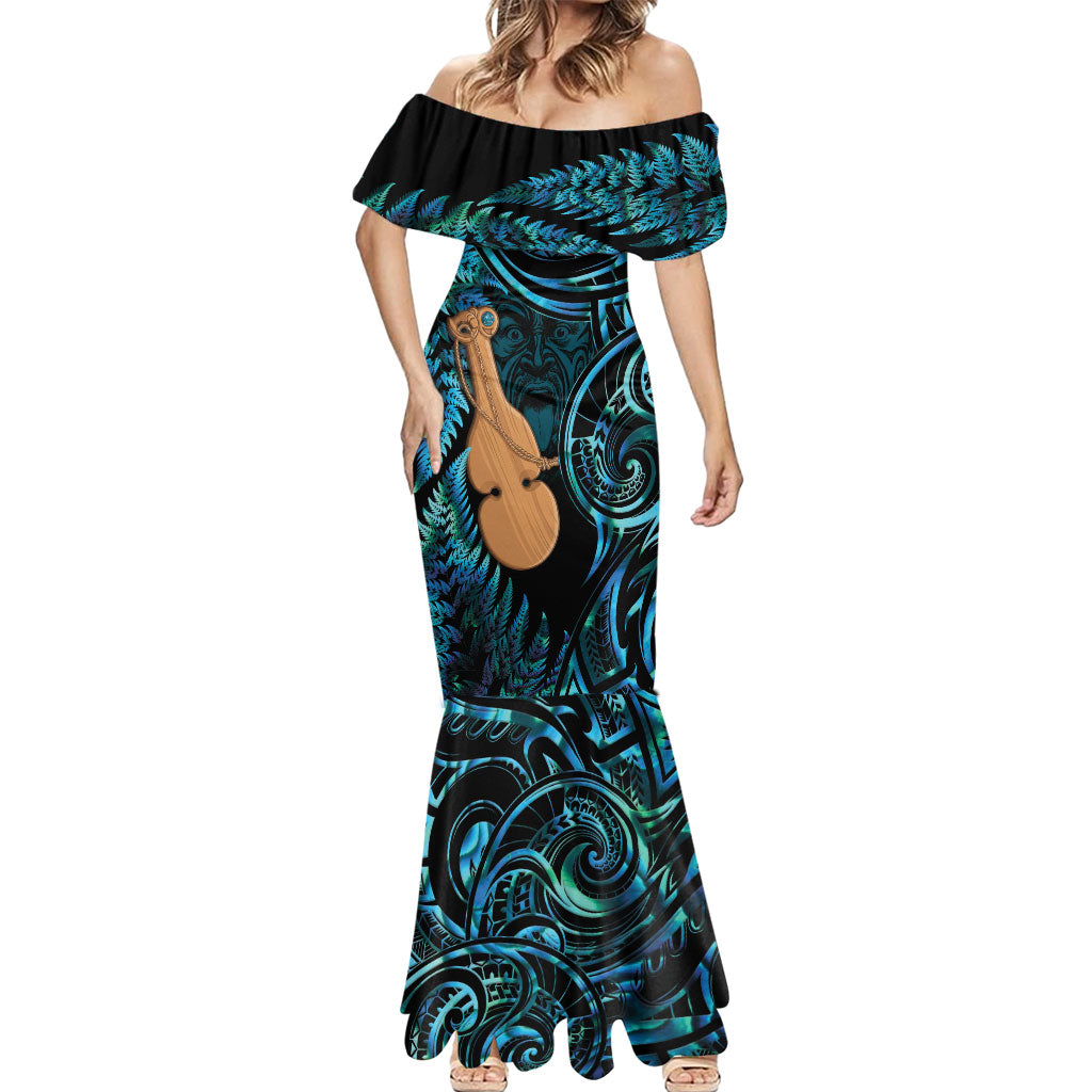 Kotiate New Zealand Mermaid Dress Maori Weapon Paua Shell Haka Fern LT14 - Polynesian Pride