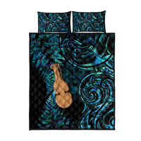 Kotiate New Zealand Quilt Bed Set Maori Weapon Paua Shell Haka Fern