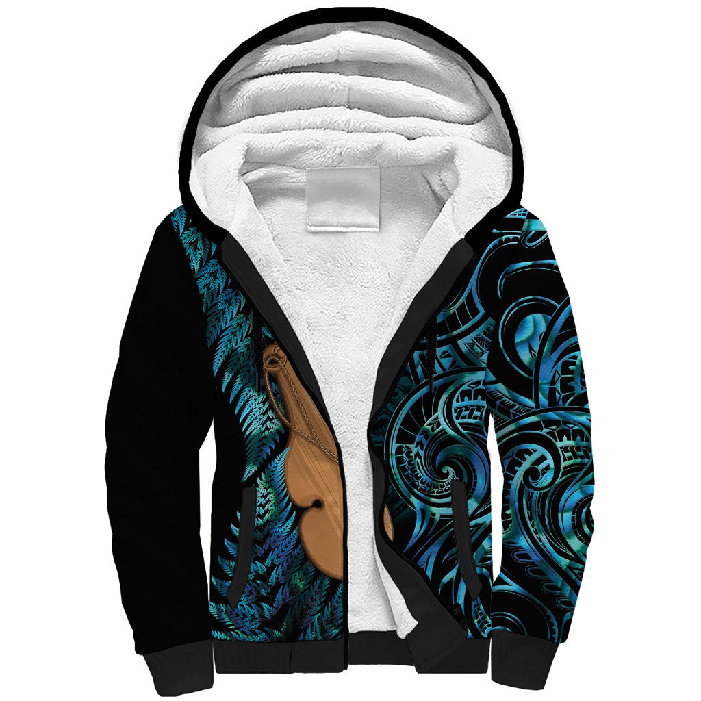 Kotiate New Zealand Sherpa Hoodie Maori Weapon Paua Shell Haka Fern LT14 Unisex Turquoise - Polynesian Pride