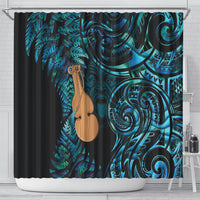 Kotiate New Zealand Shower Curtain Maori Weapon Paua Shell Haka Fern LT14 - Polynesian Pride