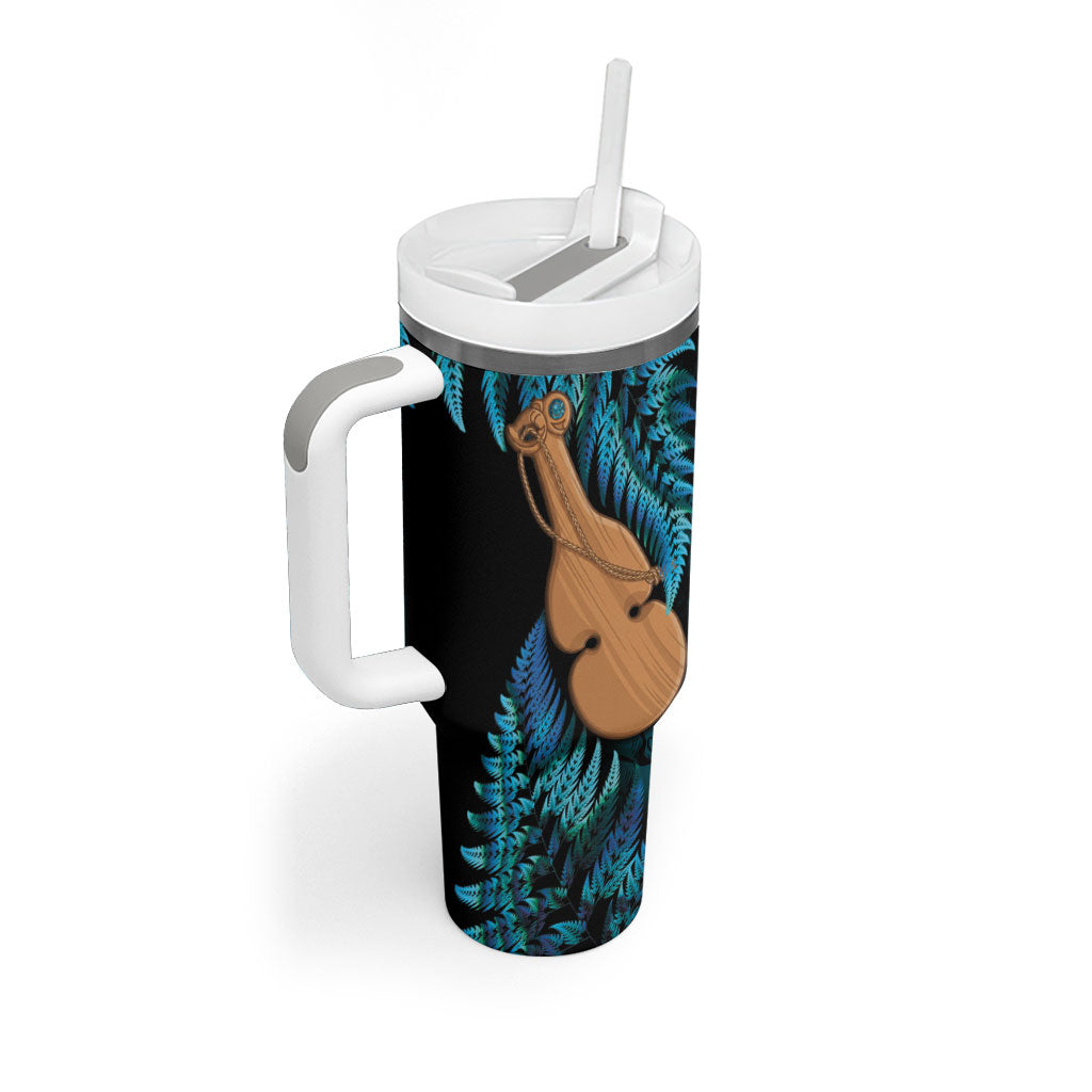 Kotiate New Zealand Tumbler With Handle Maori Weapon Paua Shell Haka Fern LT14 - Polynesian Pride