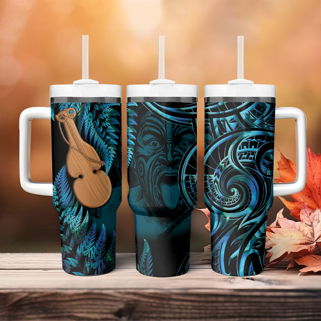 Kotiate New Zealand Tumbler With Handle Maori Weapon Paua Shell Haka Fern LT14 - Polynesian Pride