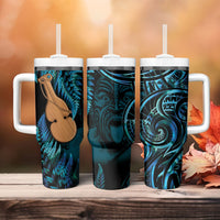 Kotiate New Zealand Tumbler With Handle Maori Weapon Paua Shell Haka Fern LT14 - Polynesian Pride
