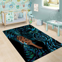 Maripi New Zealand Area Rug Maori Weapon Paua Shell Haka Fern