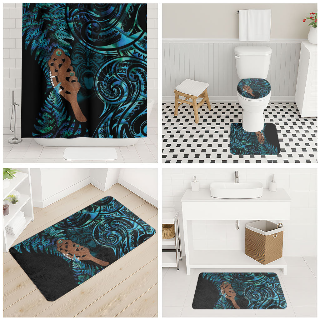 Maripi New Zealand Bathroom Set Maori Weapon Paua Shell Haka Fern LT14 - Polynesian Pride