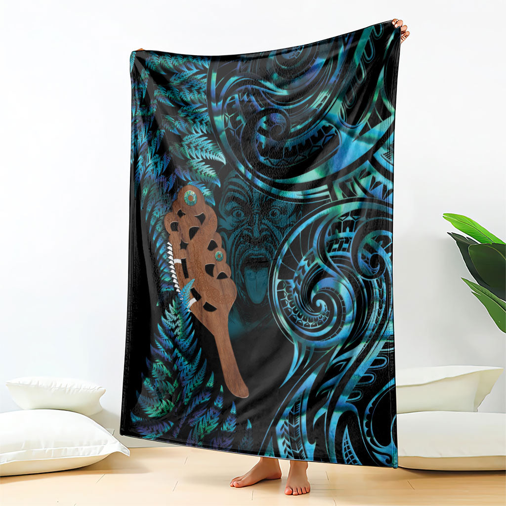 Maripi New Zealand Blanket Maori Weapon Paua Shell Haka Fern LT14 - Polynesian Pride