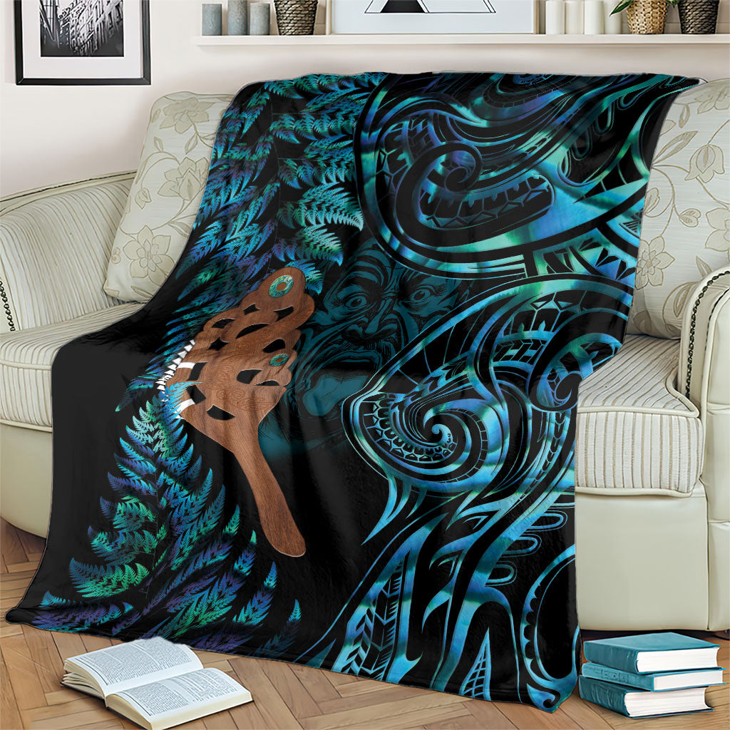 Maripi New Zealand Blanket Maori Weapon Paua Shell Haka Fern LT14 - Polynesian Pride