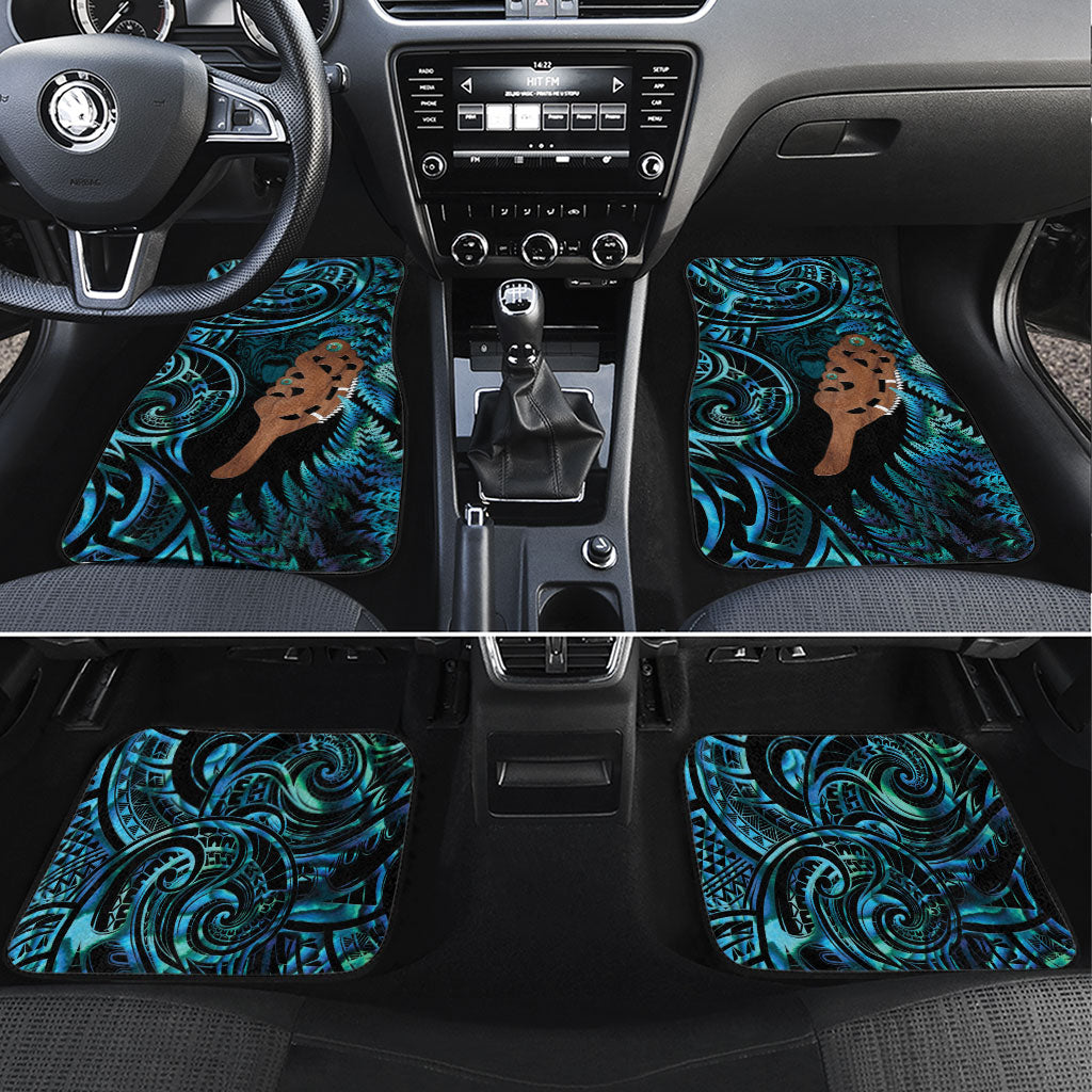 Maripi New Zealand Car Mats Maori Weapon Paua Shell Haka Fern
