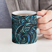Maripi New Zealand Ceramic Mug Maori Weapon Paua Shell Haka Fern LT14 - Polynesian Pride