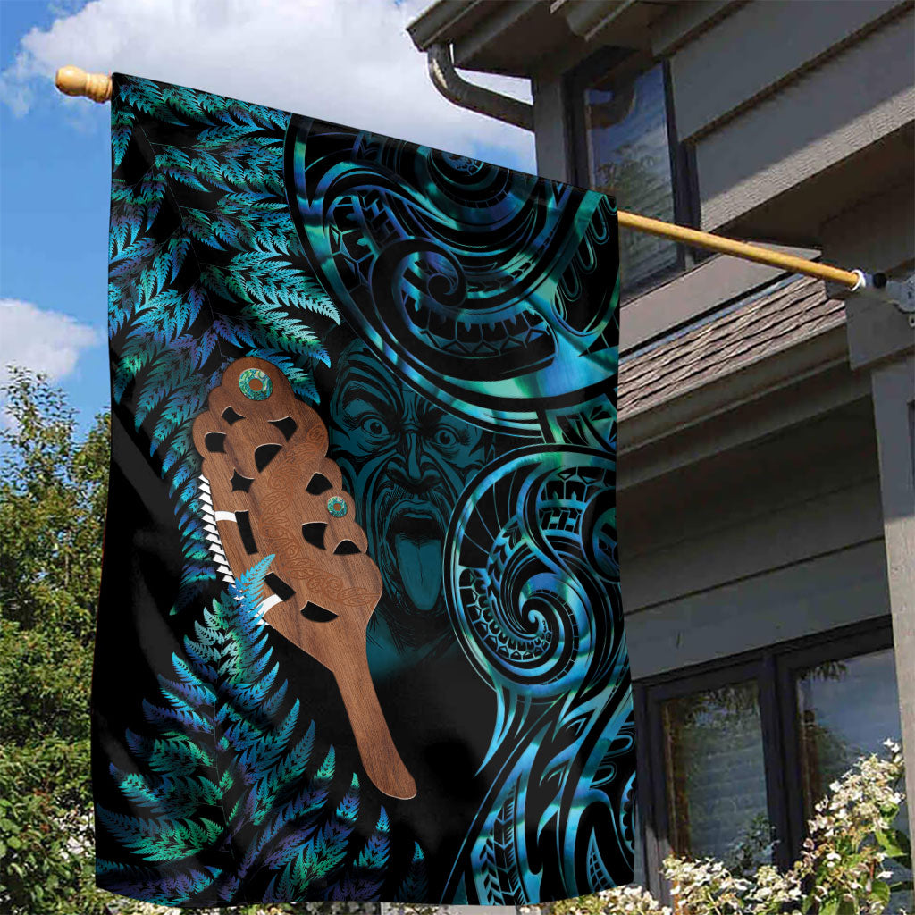 Maripi New Zealand Garden Flag Maori Weapon Paua Shell Haka Fern LT14 - Polynesian Pride