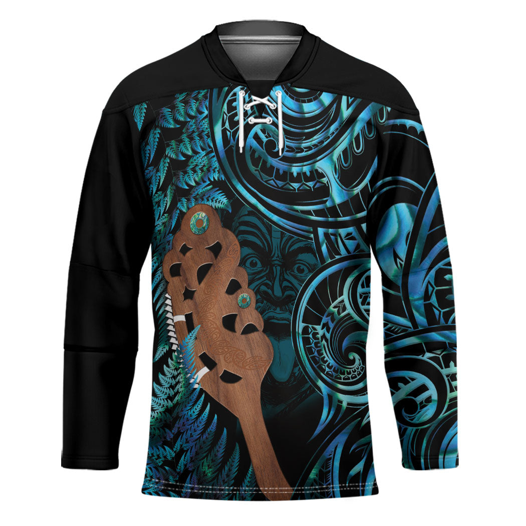 Maripi New Zealand Hockey Jersey Maori Weapon Paua Shell Haka Fern LT14 Unisex Turquoise - Polynesian Pride