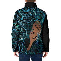 Maripi New Zealand Padded Jacket Maori Weapon Paua Shell Haka Fern LT14 - Polynesian Pride
