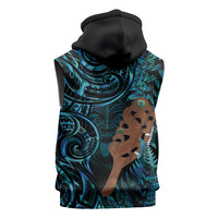 Maripi New Zealand Sleeveless Zip Hoodie Maori Weapon Paua Shell Haka Fern LT14 - Polynesian Pride