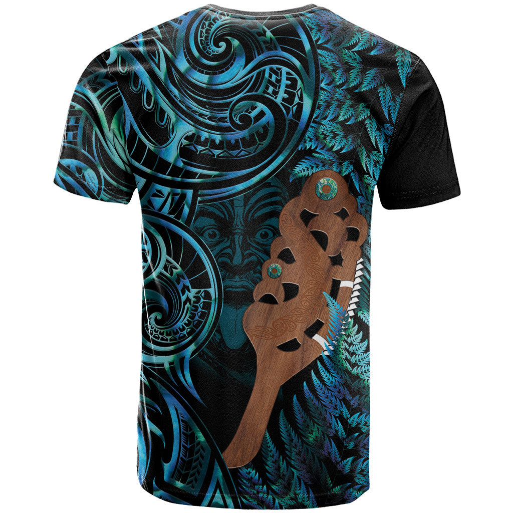 Maripi New Zealand T Shirt Maori Weapon Paua Shell Haka Fern LT14 - Polynesian Pride