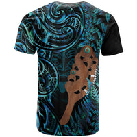 Maripi New Zealand T Shirt Maori Weapon Paua Shell Haka Fern LT14 - Polynesian Pride