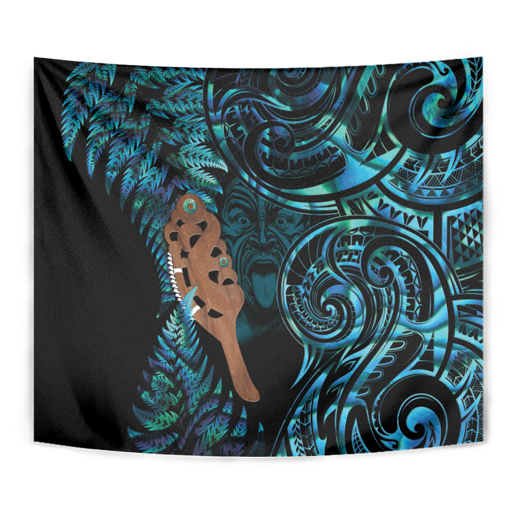 Maripi New Zealand Tapestry Maori Weapon Paua Shell Haka Fern LT14 - Polynesian Pride