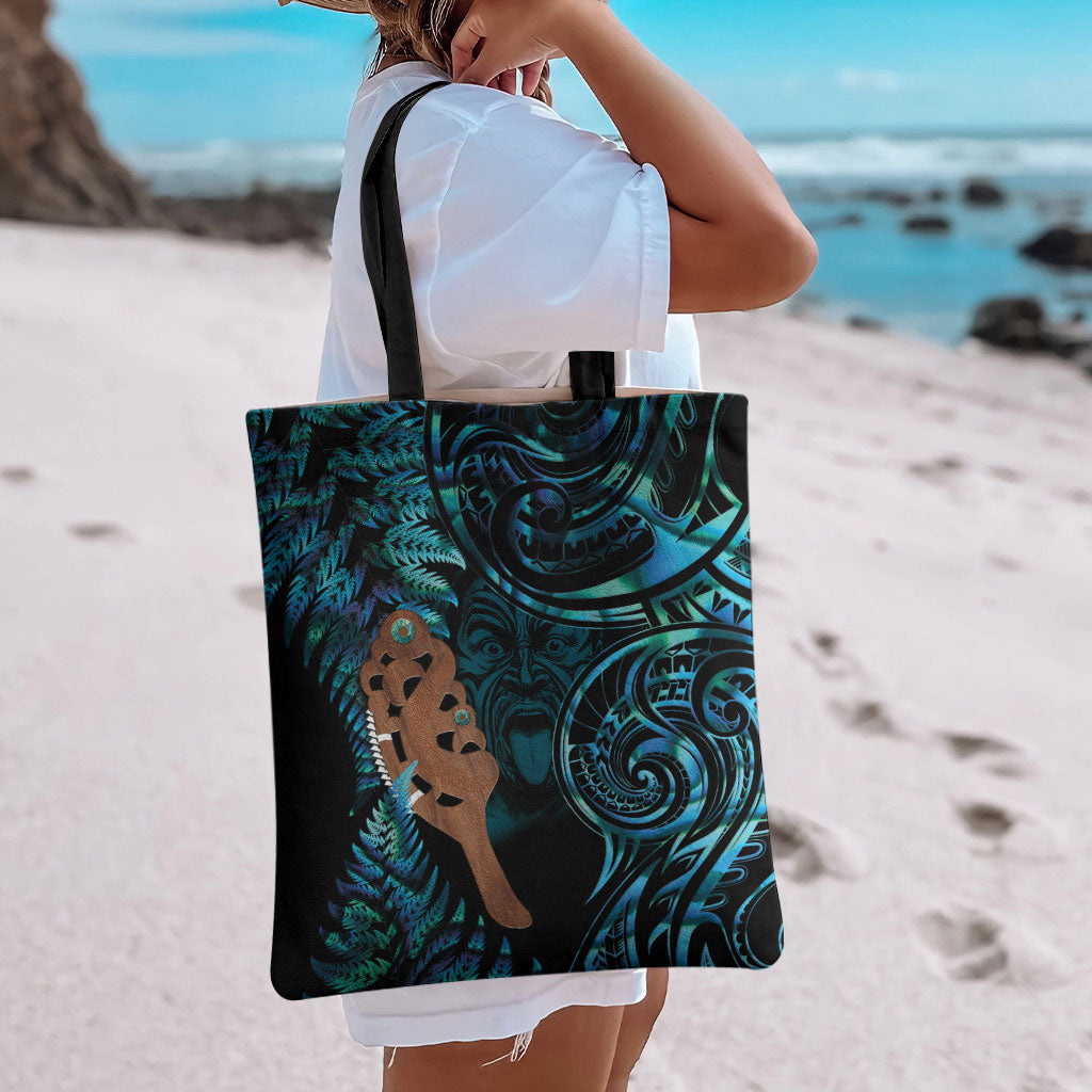 Maripi New Zealand Tote Bag Maori Weapon Paua Shell Haka Fern LT14 - Polynesian Pride