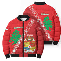 Tonga And Lebanon Bomber Puffer Jacket 2026 Together Half Style