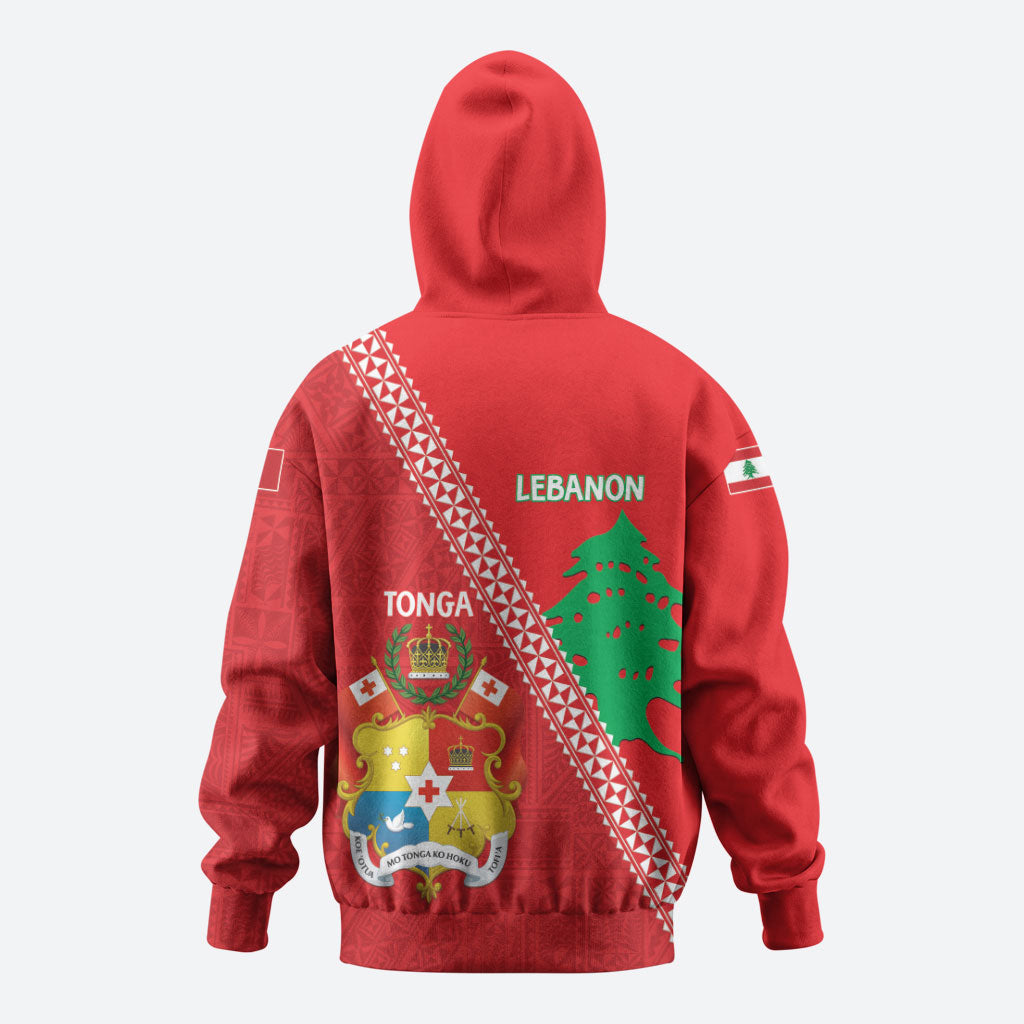 Tonga And Lebanon Hoodie 2026 Together Half Style