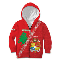 Tonga And Lebanon Kid Hoodie 2026 Together Half Style