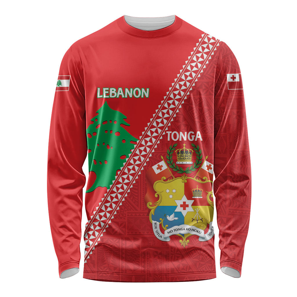 Tonga And Lebanon Long Sleeve Shirt 2026 Together Half Style