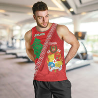 Tonga And Lebanon Men Tank Top 2026 Together Half Style