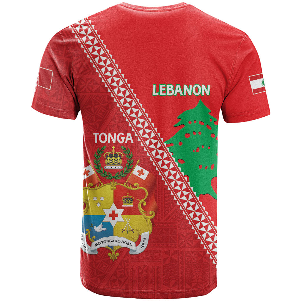 Tonga And Lebanon T Shirt 2026 Together Half Style
