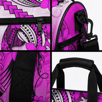 Hawaii Duffle Bag Polynesian Shark Tattoo With Plumeria Pink Gradient LT14 - Polynesian Pride