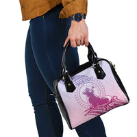Personalised Hawaii Monk Seal Shoulder Handbag Polynesian Tattoo With Tropical Flowers - Purple Gradient LT14 - Polynesian Pride