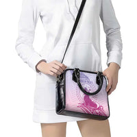 Personalised Hawaii Monk Seal Shoulder Handbag Polynesian Tattoo With Tropical Flowers - Purple Gradient LT14 - Polynesian Pride