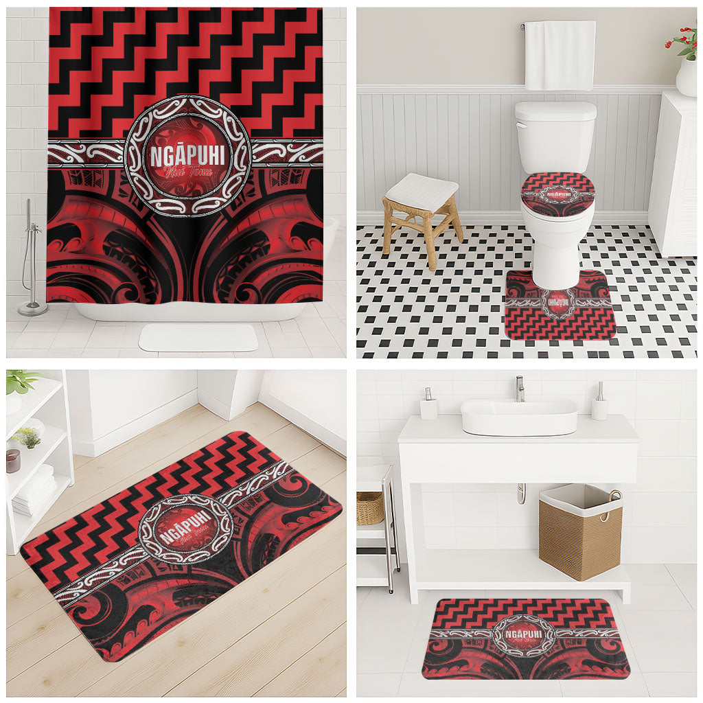 Aotearoa Ngapuhi Bathroom Set Maori Iwi Poutama Puhoro Tattoo LT14 - Polynesian Pride