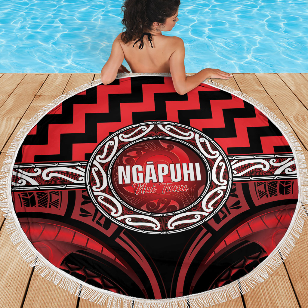 Aotearoa Ngapuhi Beach Blanket Maori Iwi Poutama Puhoro Tattoo LT14 - Polynesian Pride