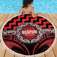 Aotearoa Ngapuhi Beach Blanket Maori Iwi Poutama Puhoro Tattoo LT14 - Polynesian Pride