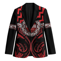 Aotearoa Ngapuhi Personalised Blazer Maori Iwi Poutama Puhoro Tattoo LT14 Unisex Red - Polynesian Pride