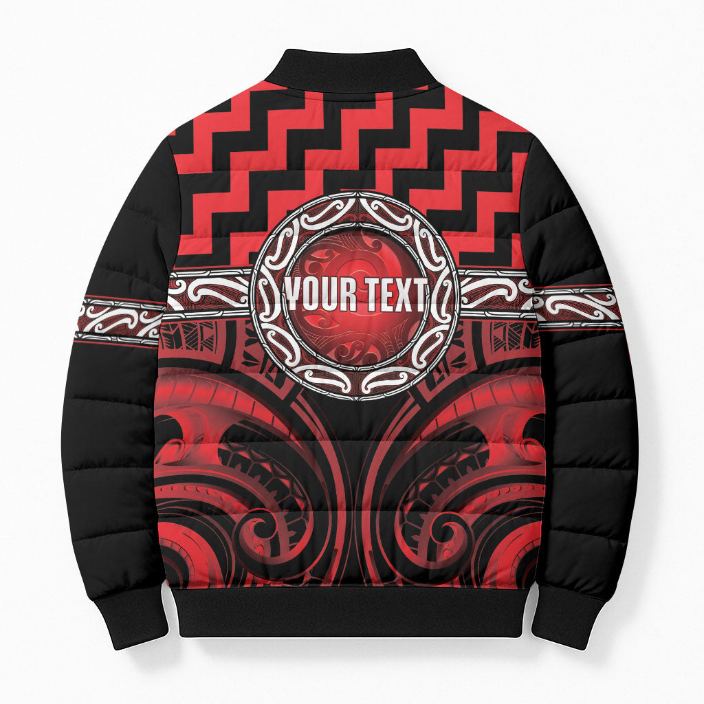 Aotearoa Ngapuhi Personalised Bomber Puffer Jacket Maori Iwi Poutama Puhoro Tattoo LT14 - Polynesian Pride