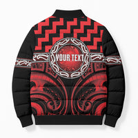 Aotearoa Ngapuhi Personalised Bomber Puffer Jacket Maori Iwi Poutama Puhoro Tattoo LT14 - Polynesian Pride