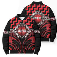 Aotearoa Ngapuhi Personalised Bomber Puffer Jacket Maori Iwi Poutama Puhoro Tattoo LT14 - Polynesian Pride