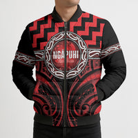 Aotearoa Ngapuhi Personalised Bomber Puffer Jacket Maori Iwi Poutama Puhoro Tattoo LT14 - Polynesian Pride