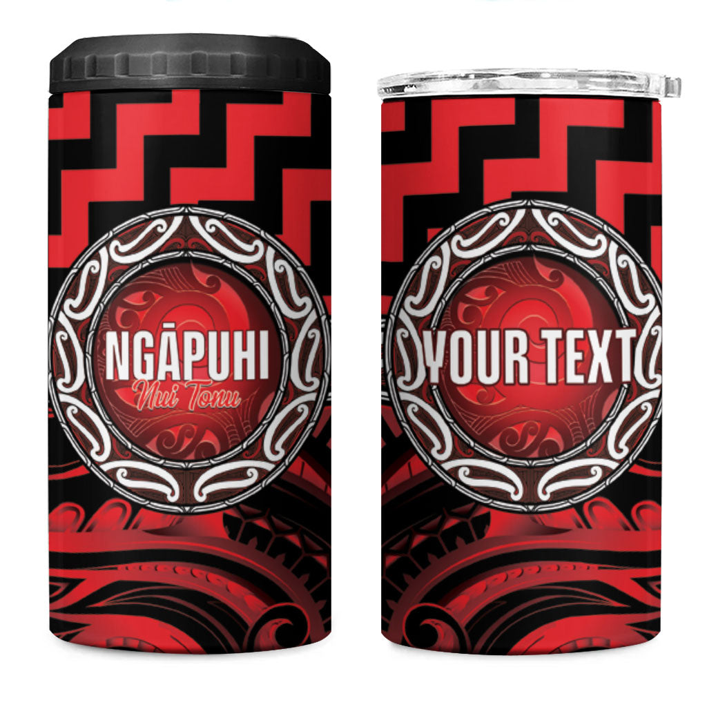 Aotearoa Ngapuhi Personalised 4 in 1 Can Cooler Tumbler Maori Iwi Poutama Puhoro Tattoo LT14 One Size: 16 oz Red - Polynesian Pride