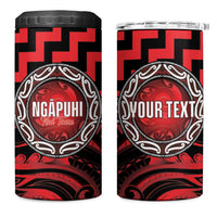 Aotearoa Ngapuhi Personalised 4 in 1 Can Cooler Tumbler Maori Iwi Poutama Puhoro Tattoo LT14 One Size: 16 oz Red - Polynesian Pride