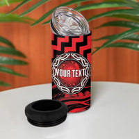 Aotearoa Ngapuhi Personalised 4 in 1 Can Cooler Tumbler Maori Iwi Poutama Puhoro Tattoo LT14 - Polynesian Pride