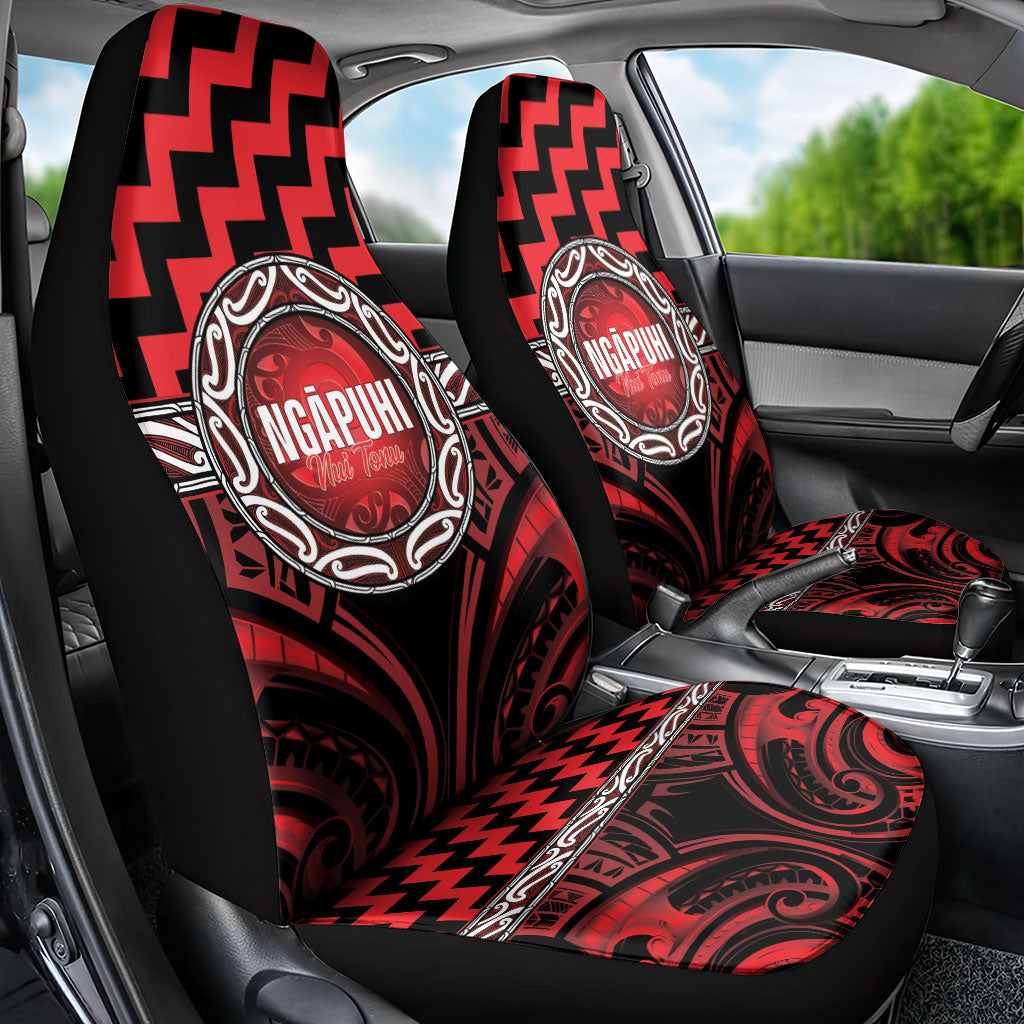 Aotearoa Ngapuhi Car Seat Cover Maori Iwi Poutama Puhoro Tattoo LT14 - Polynesian Pride