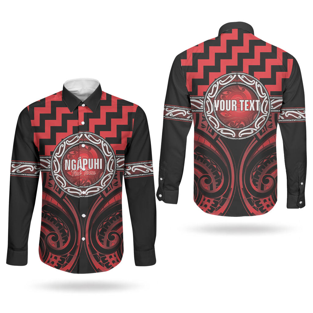 Aotearoa Ngapuhi Personalised Couples Matching Off Shoulder Short Dress and Long Sleeve Button Shirt Maori Iwi Poutama Puhoro Tattoo LT14 - Polynesian Pride