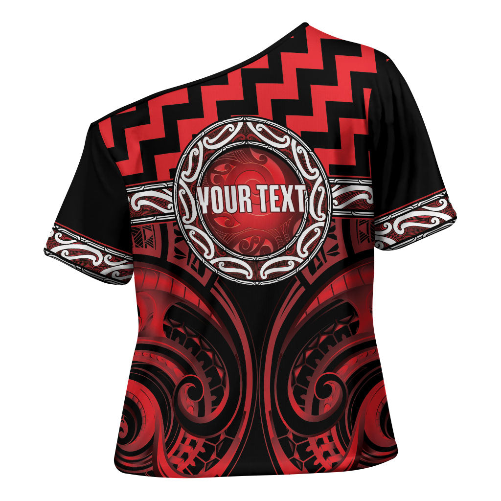 Aotearoa Ngapuhi Personalised Cross Shoulder Shirt Maori Iwi Poutama Puhoro Tattoo LT14 - Polynesian Pride