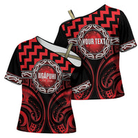 Aotearoa Ngapuhi Personalised Cross Shoulder Shirt Maori Iwi Poutama Puhoro Tattoo LT14 - Polynesian Pride